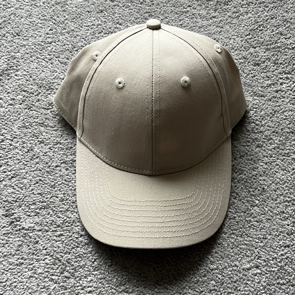 H&M Men’s Beige Cotton Twill Cap, Size: OS